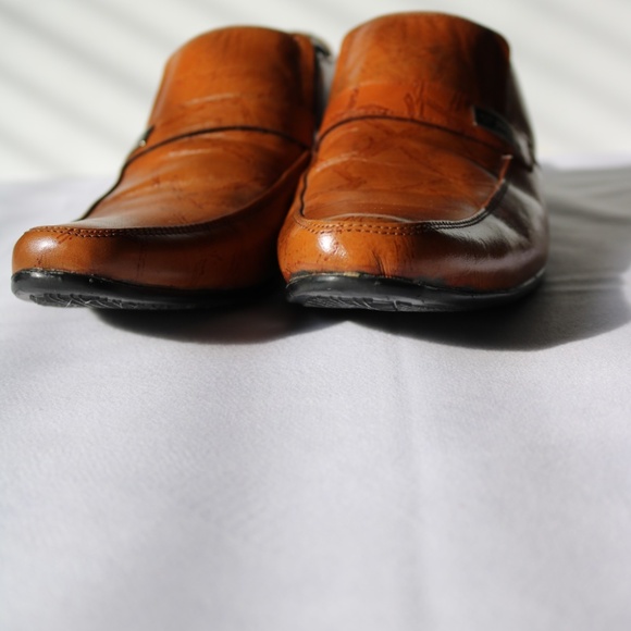 Vero Cuoio NIKE Collection Brown Leather Dress Shoes Loafers Slip On Mens Sz 40 - Picture 8 of 15